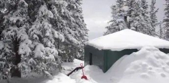 Snowed in Hut