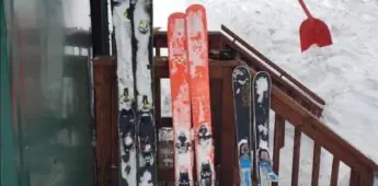 Skis on Steps